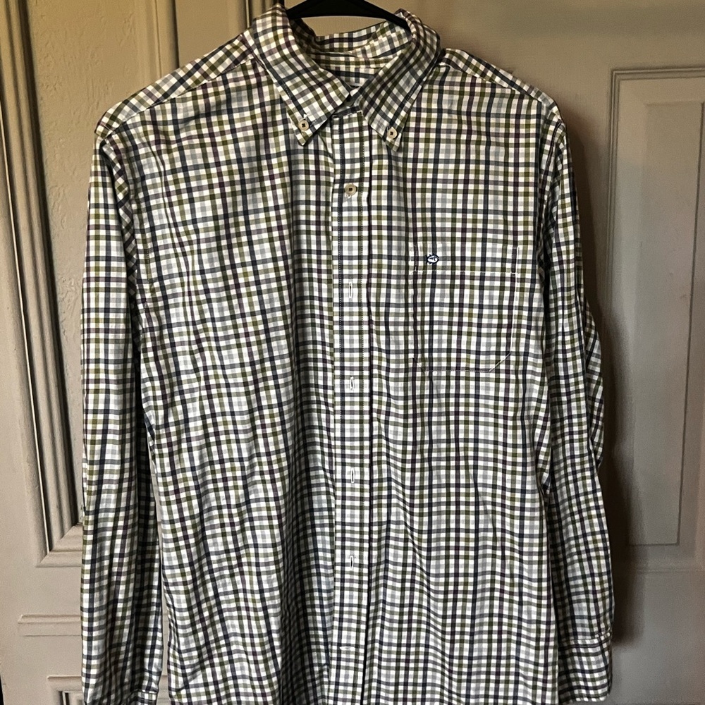 Southern Tide Black and White Casual Button Down Shirt